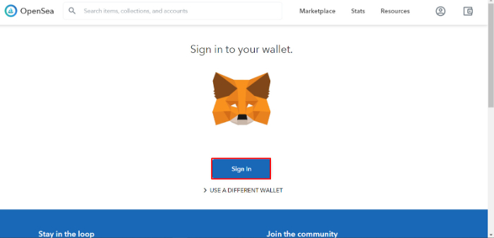 sign in to opensea wallet